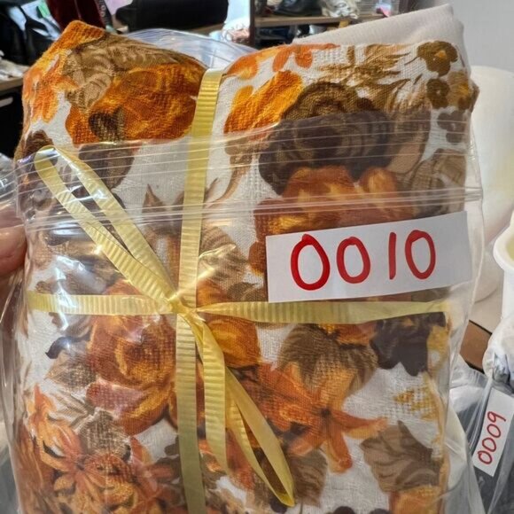 VTG Handmade Women Small Brown White Floral Collared Babydoll Cropped Top Blouse - Picture 14 of 14